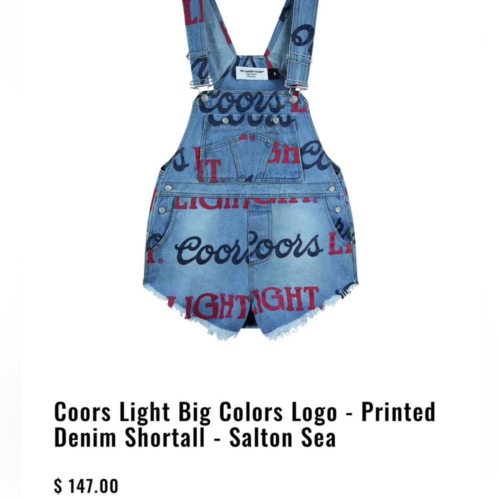 The Laundry Room Coors Light Denim Overalls - Picture 6 of 6